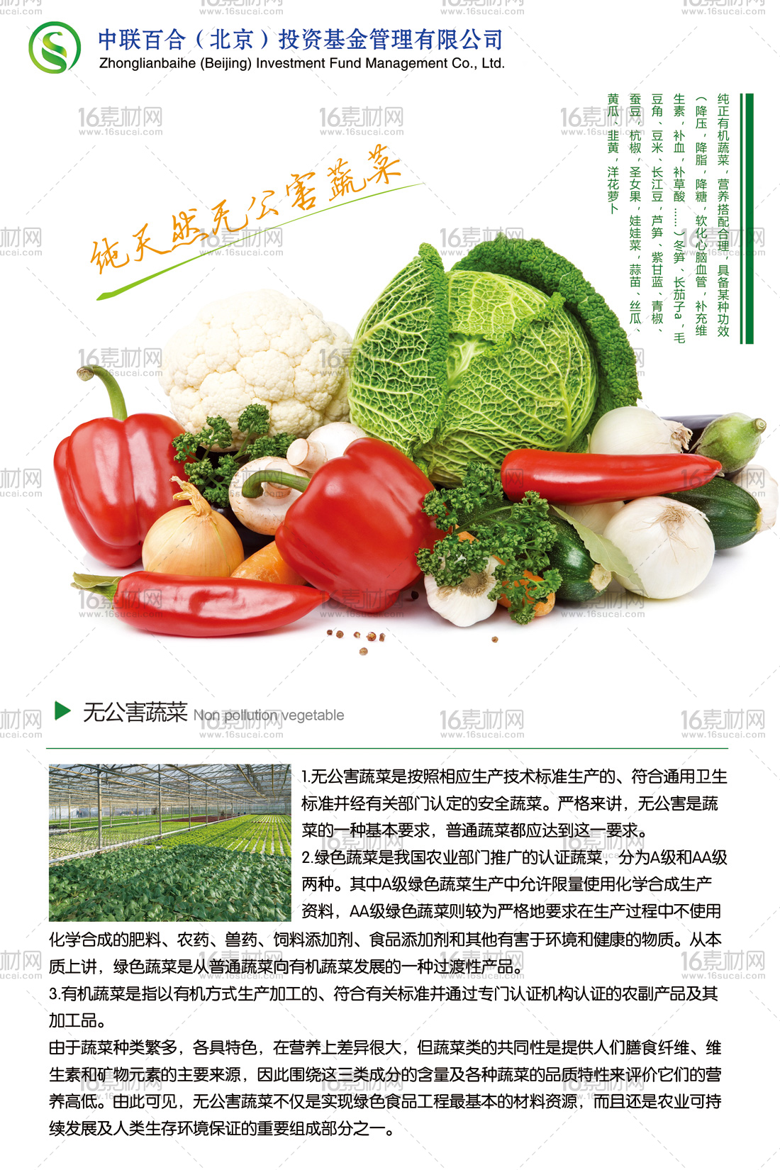 清新有机蔬菜宣传海报psd分层素材