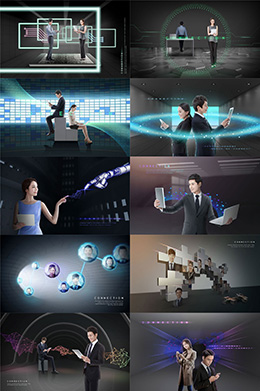 10款超酷未来商务科技海报PSD分层素材