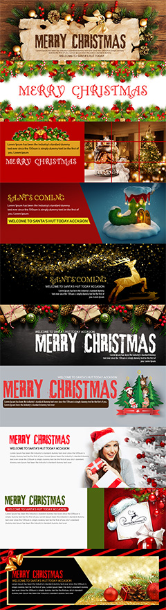 圣诞节主题banner模板PSD分层素材