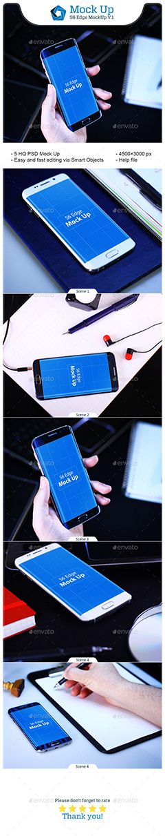 三星S6 Edge手机样机模板PSD分层素材