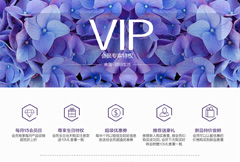 紫色简约会员中心网页模板psd分层素材