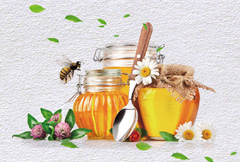 现代简约天然蜂蜜促销海报psd分层素材