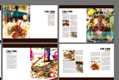 高清海鲜食品画册设计psd分层素材