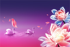 紫色唯美中秋节地产活动海报psd分层素材
