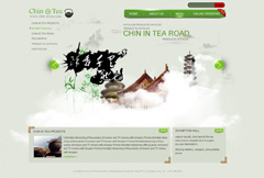 绿色淡雅茶叶网站模板psd分层素材