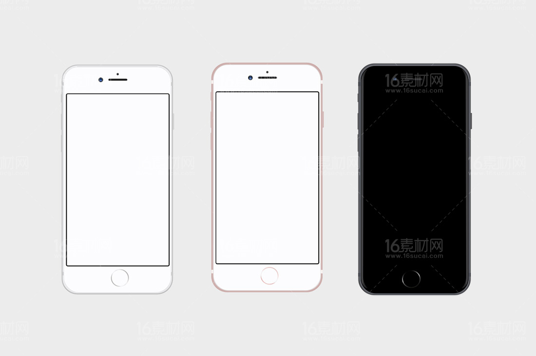 精美iphone 8手机矢量素材 16图库素材网