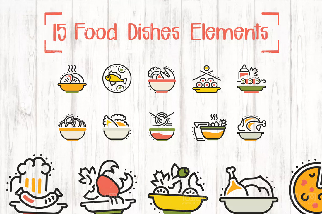 15 Food Dishes Icons.jpg