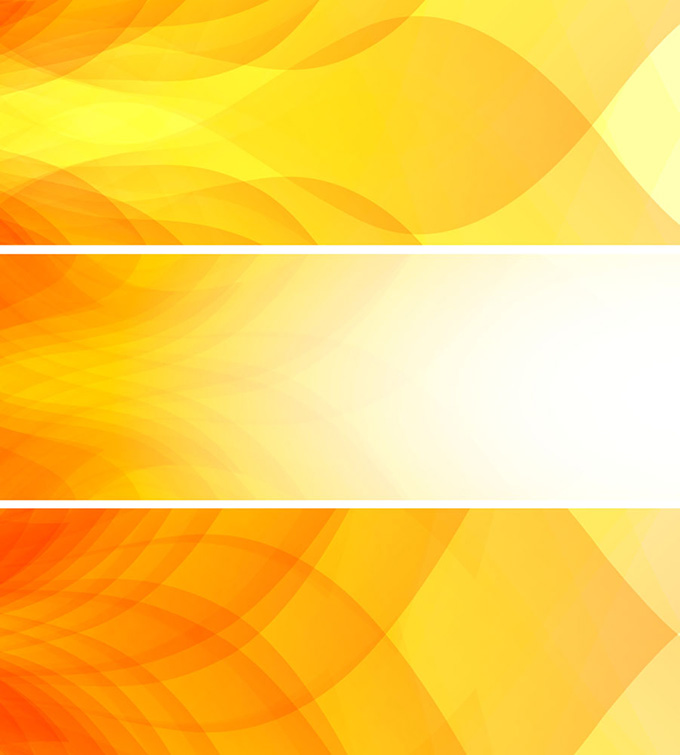 创意抽象橙色banner矢量素材