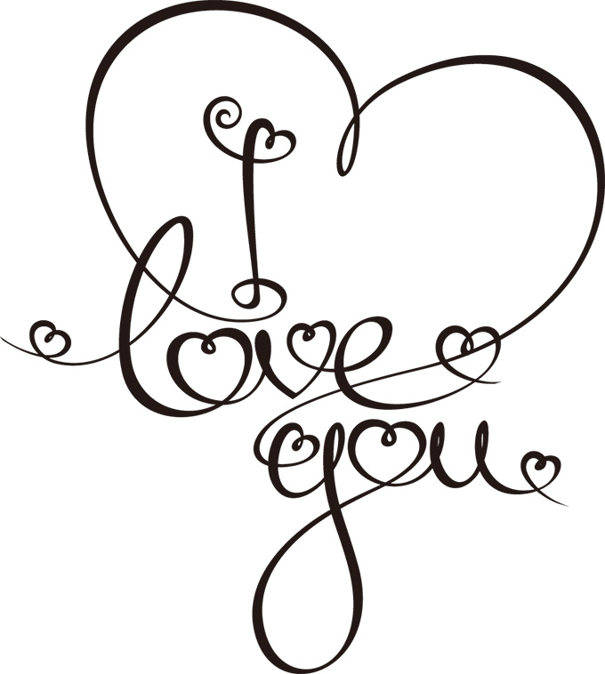 情人节艺术字体设计矢量素材