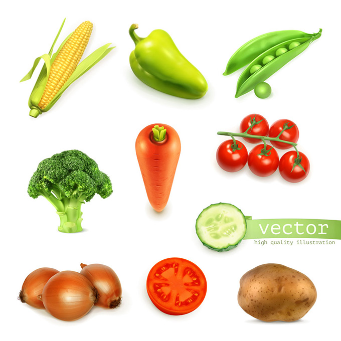 蔬菜图形标识矢量素材