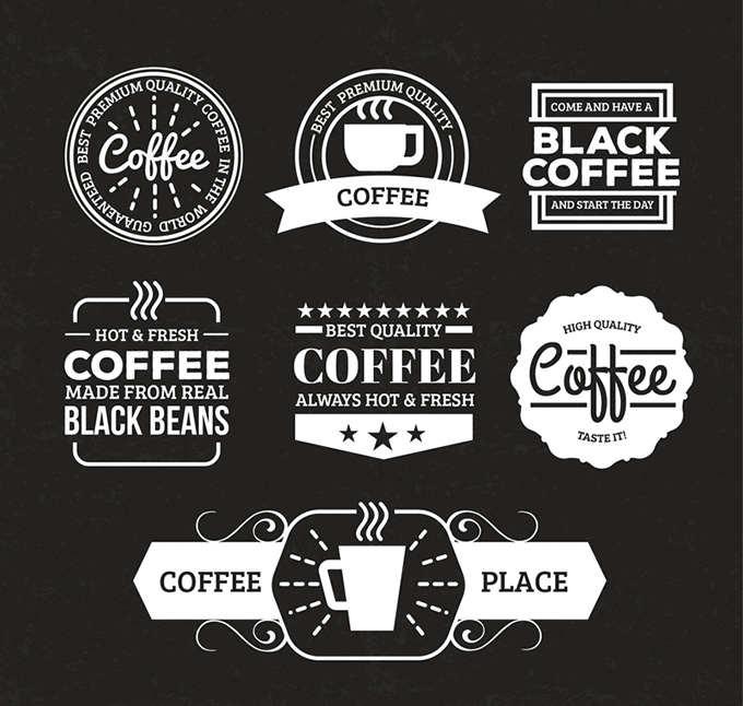 7款优质咖啡标签矢量素材