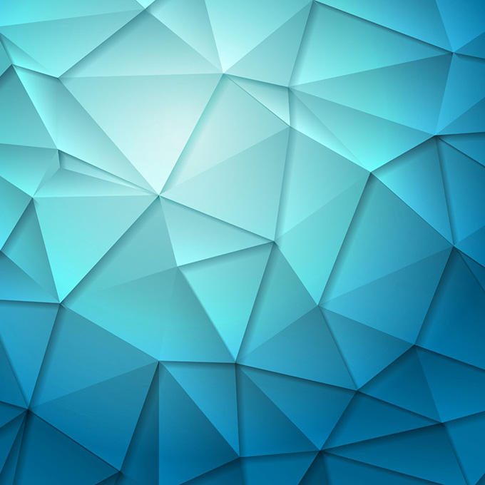 蓝色立体三角形背景矢量素材