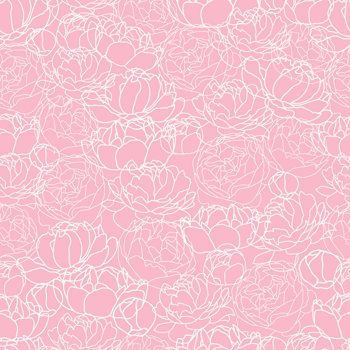 粉色牡丹花纹无缝背景矢量素材