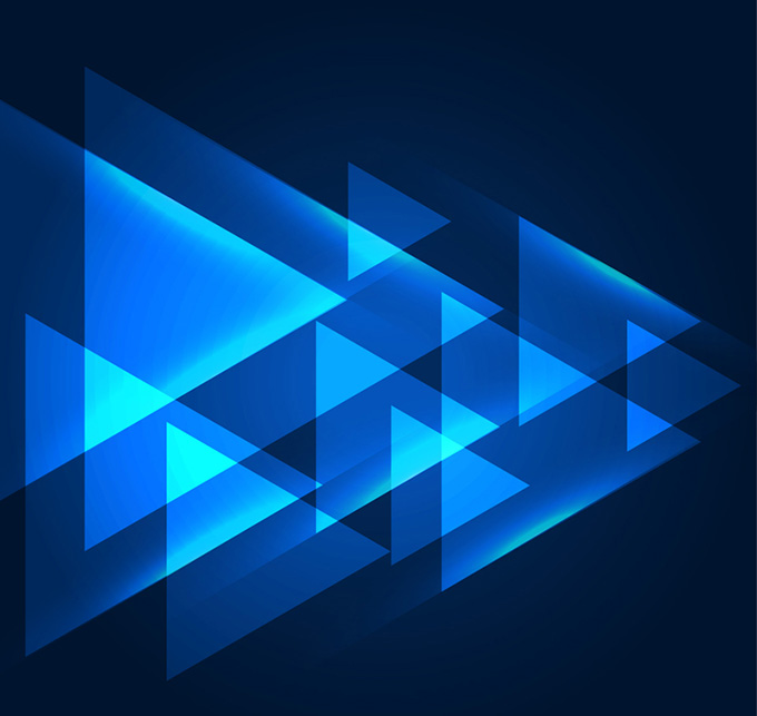 蓝色三角形背景矢量素材