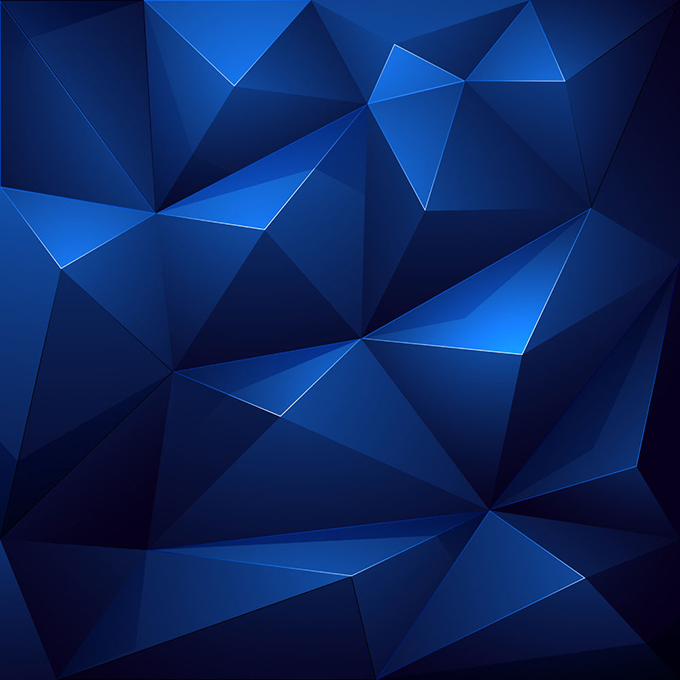 精美蓝色立体多边形背景矢量素材