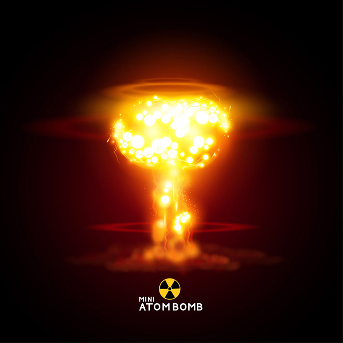 核弹爆炸设计矢量素材