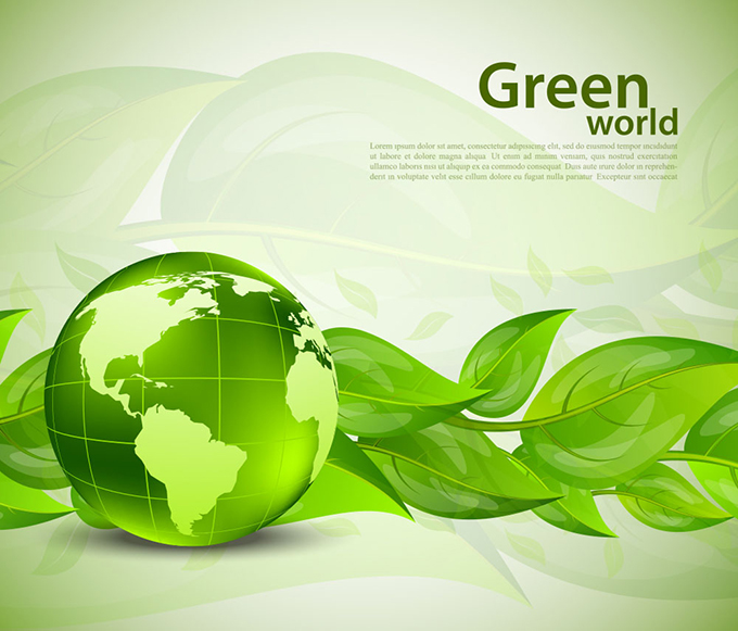 创意绿色地球环保设计矢量素材