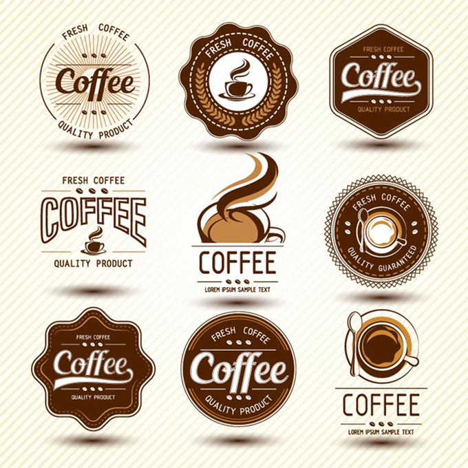 精美咖啡标签设计矢量素材