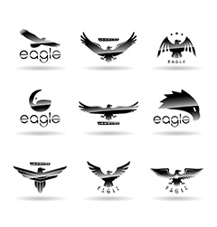 黑色猎鹰logo矢量素材