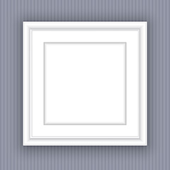 白色正方形现代简约画框相框矢量素材
