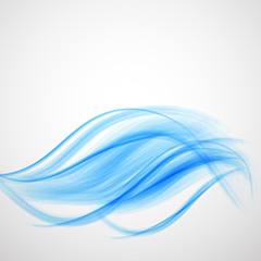 蓝色抽象优美波浪纹理背景矢量素材