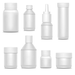 多款白色瓶子包装设计矢量素材