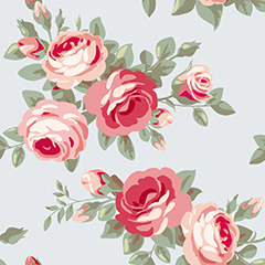 手绘玫瑰花朵背景矢量素材