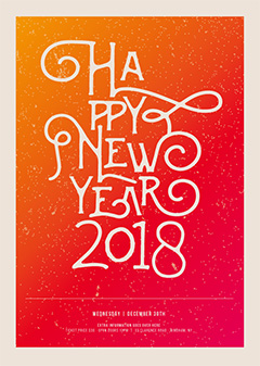 创意2018新年快乐海报矢量素材