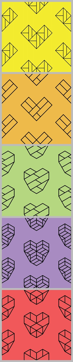 10款几何心形♥背景图案矢量文件下载（含矢量和png及高清预览图）