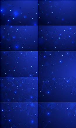 10款蓝色抽象电子科技背景矢量素材
