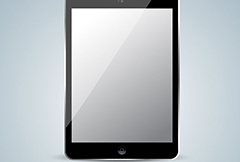 黑色iPad平板电脑设计矢量素材