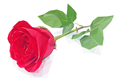 美丽的几何玫瑰花设计矢量素材