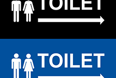 公共厕所标志矢量素材