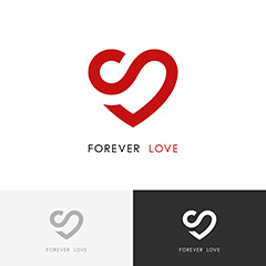 三款创意爱心logo矢量素材