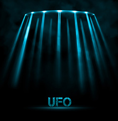 UFO光效背景矢量素材