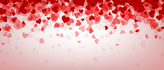 粉红色浪漫爱心情人节背景矢量素材