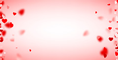 粉红色唯美红色爱心边框背景矢量素材