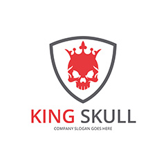 皇冠骷髅logo设计矢量素材
