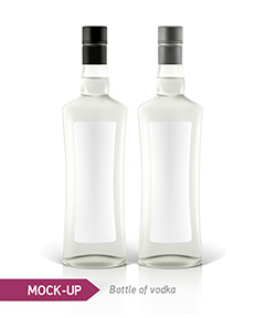 伏特加酒瓶设计矢量素材