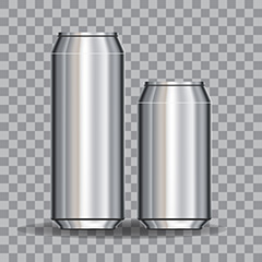 银色易拉罐啤酒饮料包装设计矢量素