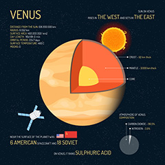 金星信息图形分析图表元素矢量素材
