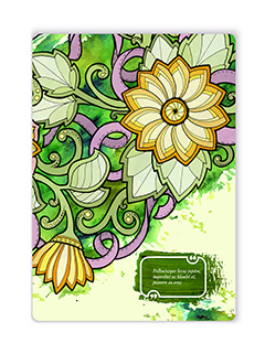 绿色水彩手绘花朵请柬贺卡矢量素材