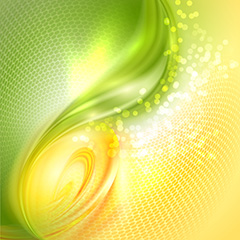 黄绿渐变网状动感波浪漩涡光斑背景矢量素材