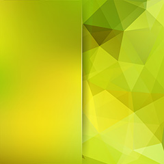 黄绿渐变唯美多边形几何折页背景矢量素材