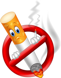 禁止吸烟符号卡通矢量素材