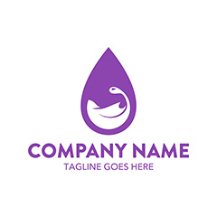 紫色水滴logo矢量素材