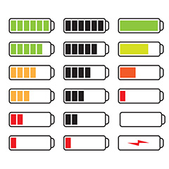 多个电池能源图标图形标志矢量素材