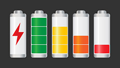 彩色电池充电图标矢量素材