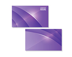 紫色简约抽象名片模板矢量素材