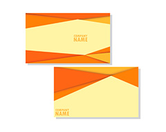 橙色时尚几何边框名片模板矢量素材